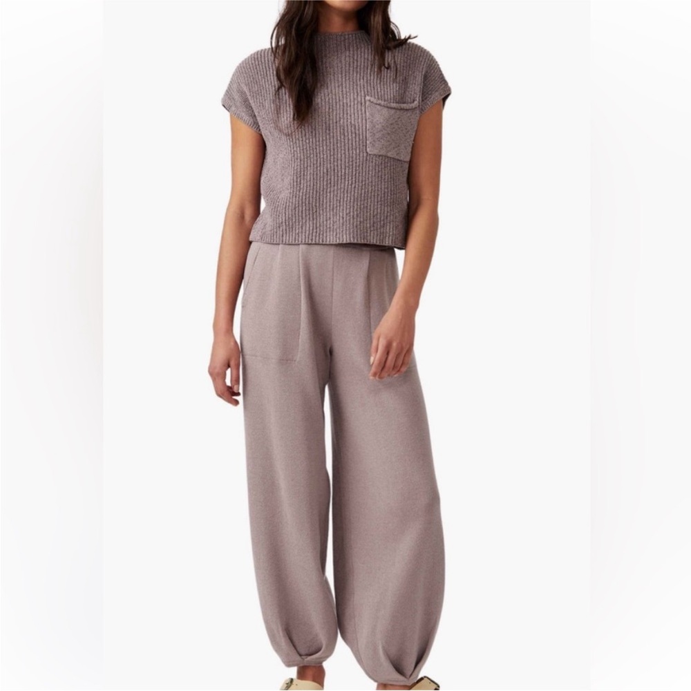 Free People Tan Track Pants Joggers